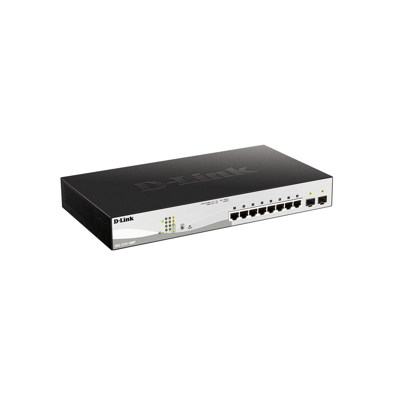 Smart PoE Switch - DGS-1210-10MP - 8P+2P, 2xSFP, 130W, Rack-mount, Gigabit — Buy in Cyprus with Fast Delivery