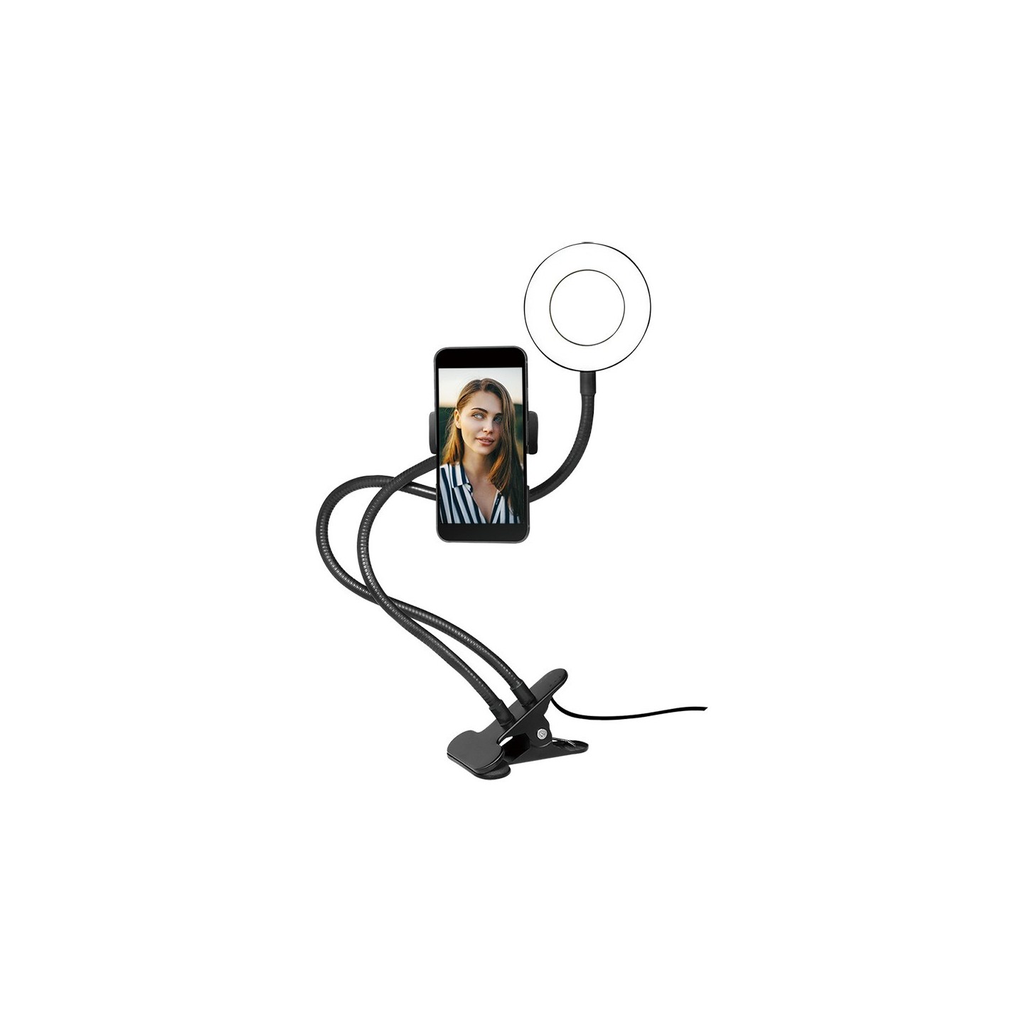 Logilink Smartphone Ring Light Clamp Mount - Diameter 8.5 cm — Buy in Cyprus with Fast Delivery