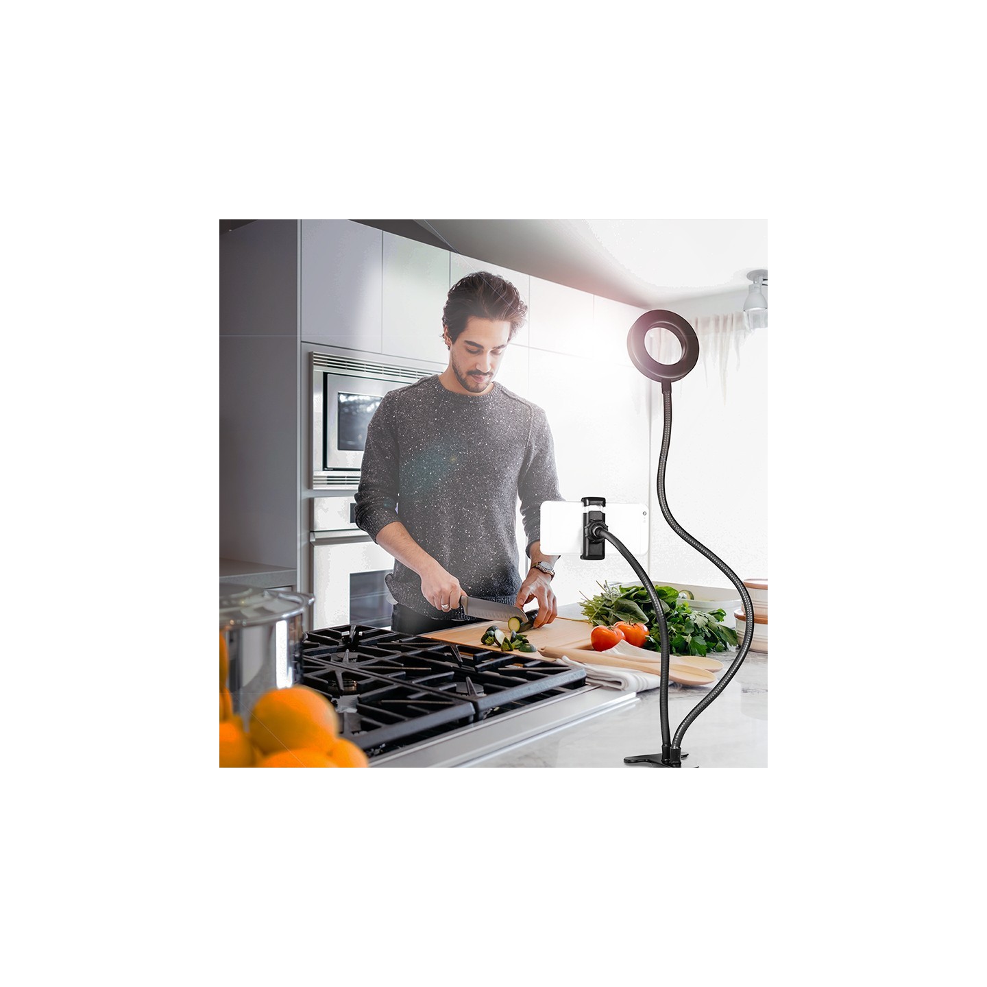 Logilink Smartphone Ring Light Clamp Mount - Diameter 8.5 cm — Buy in Cyprus with Fast Delivery