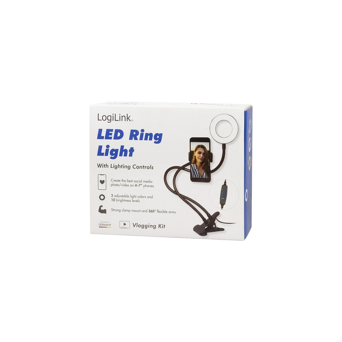 Logilink Smartphone Ring Light Clamp Mount - Diameter 8.5 cm — Buy in Cyprus with Fast Delivery