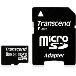 Buy Transcend Premium microSDHC Card 8GB - microSDHC (8GB, 10 MB/s, with Adapter) in Cyprus, Nicosia, Limassol, Larnaka, Pafos