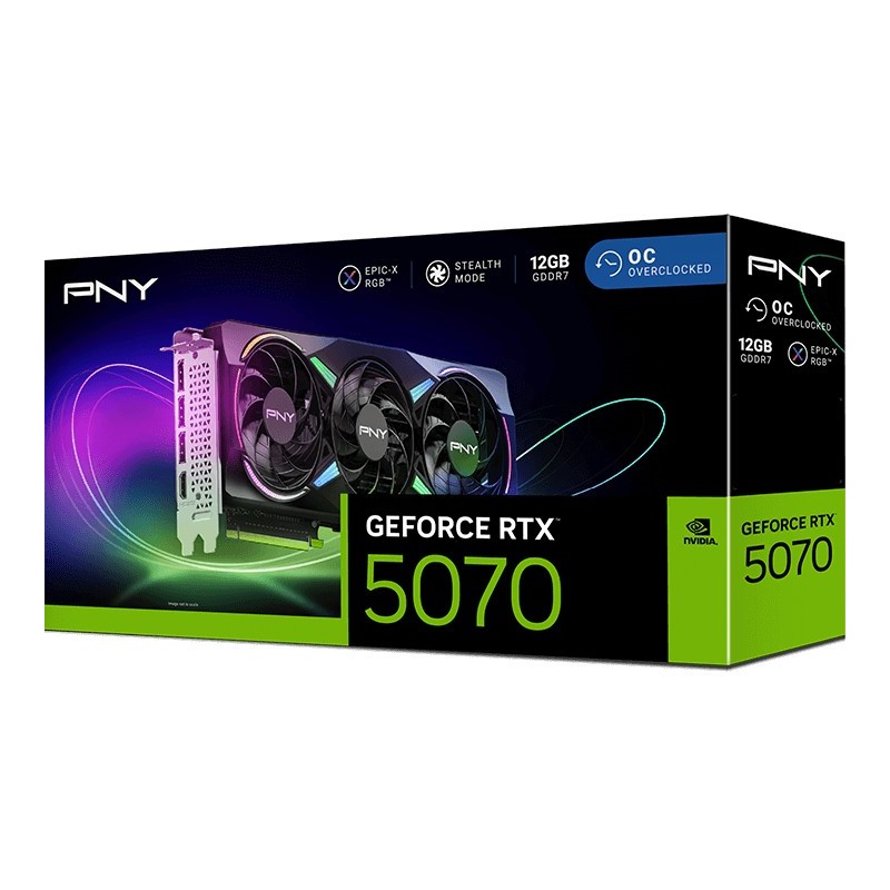 Buy RTX 5070 12GB PNY VERTO ARGB OC Triple Fan - RTX 5070 - ARGB OC, 12GB GDDR7,... in Cyprus, Nicosia, Limassol, Larnaka, Pafos