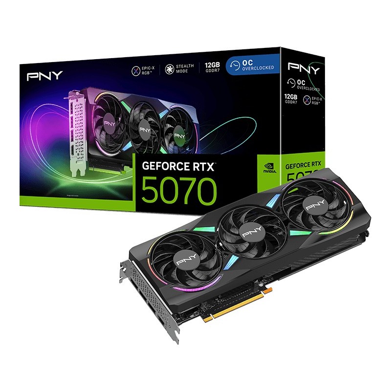 Buy RTX 5070 12GB PNY VERTO ARGB OC Triple Fan - RTX 5070 - ARGB OC, 12GB GDDR7,... in Cyprus, Nicosia, Limassol, Larnaka, Pafos