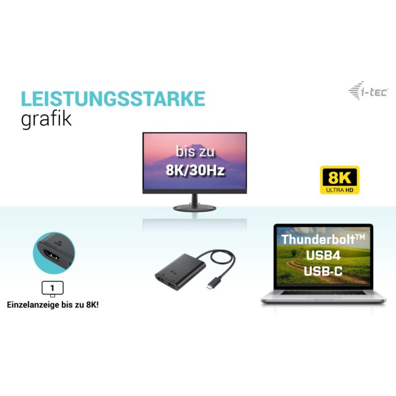 Buy I-TEC USB-C Dual 4K60 Dock - 2x Display Support in Cyprus, Nicosia, Limassol, Larnaka, Pafos