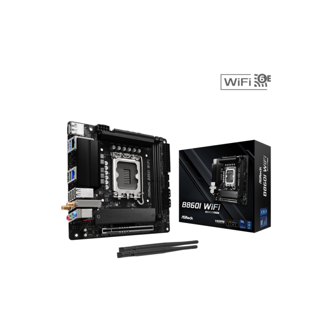 ASRock B860I WiFi - Mini-ITX Motherboard - 8+1+1 Power Phase, Dr.MOS SPS, Onboard WiFi — Buy in Cyprus with Fast Delivery