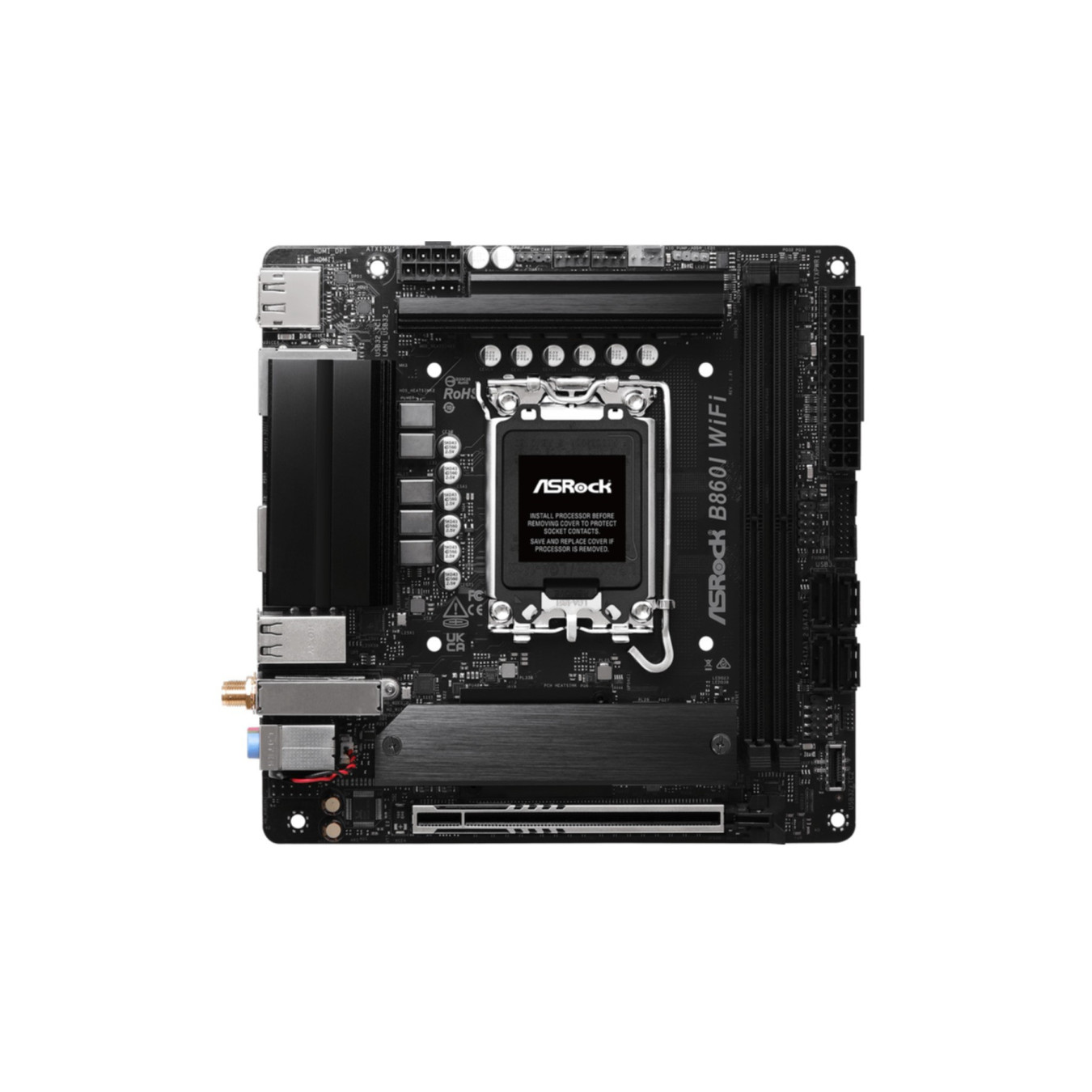 ASRock B860I WiFi - Mini-ITX Motherboard - 8+1+1 Power Phase, Dr.MOS SPS, Onboard WiFi — Buy in Cyprus with Fast Delivery