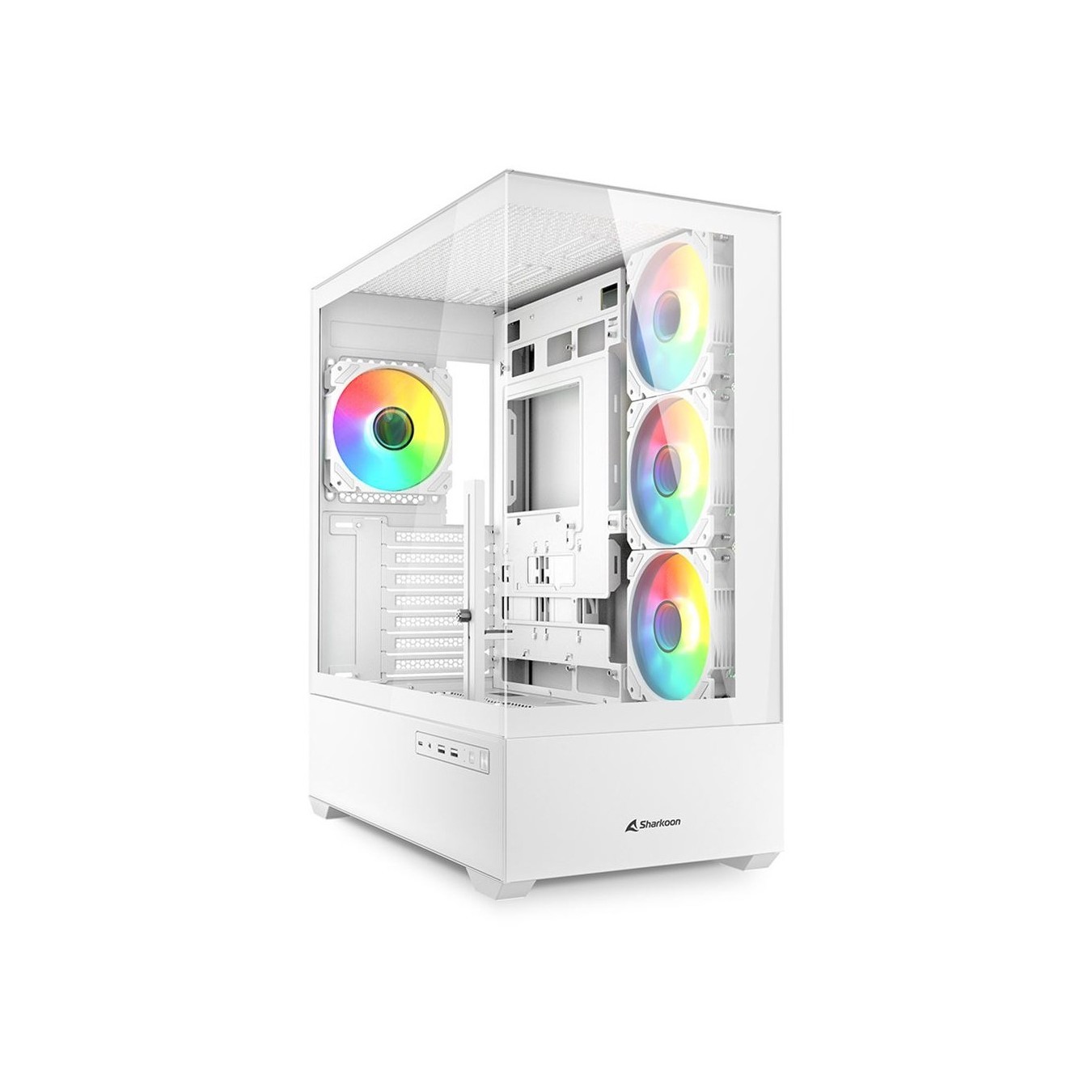 Sharkoon AK6 RGB ATX Mid Tower - AK6 RGB - White, Tempered Glass Side Panel — Buy in Cyprus with Fast Delivery