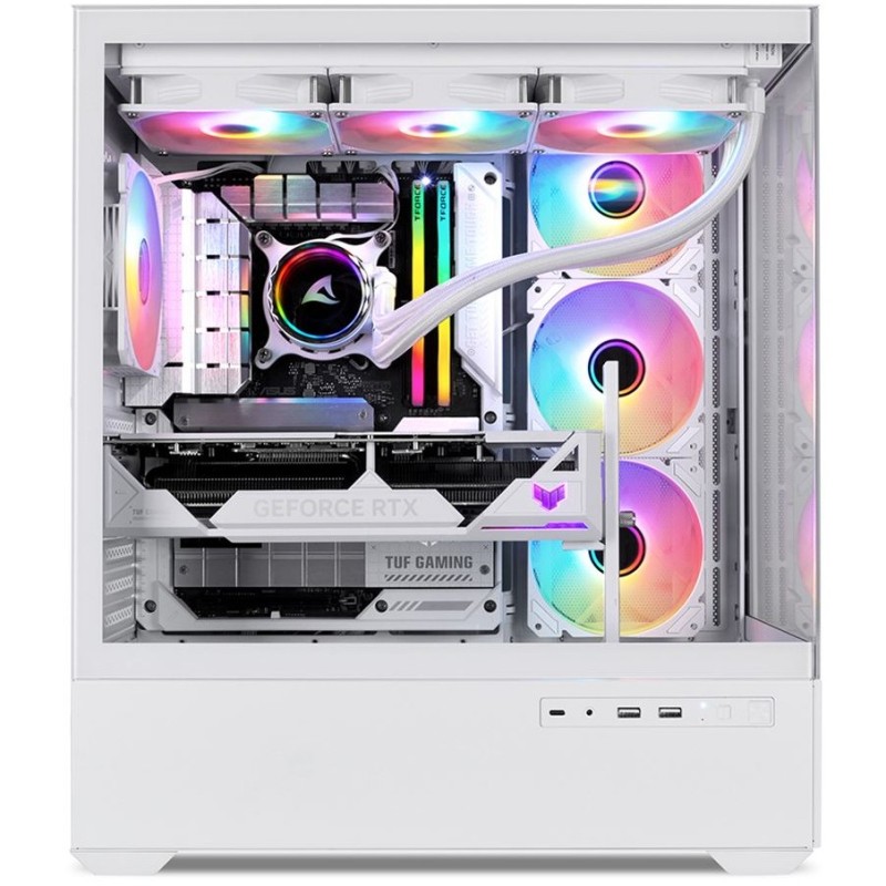 Buy Sharkoon AK6 RGB ATX Mid Tower - AK6 RGB - White, Tempered Glass Side Panel in Cyprus, Nicosia, Limassol, Larnaka, Pafos