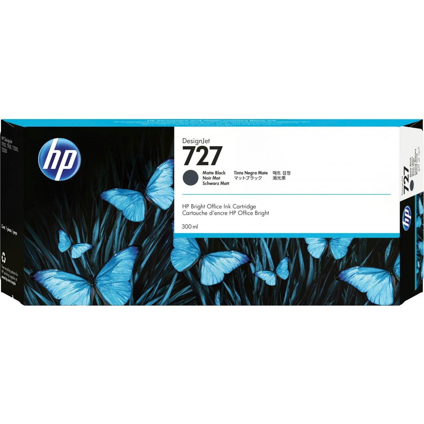 HP 727 Original Ink Matte Black 300 ml - 727 - Matte Black, 300 ml — Buy in Cyprus with Fast Delivery