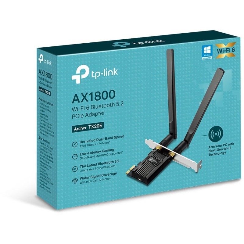 Buy TP-Link Archer TX20E AX1800 Wi-Fi 6 PCIe Bluetooth Adapter - TX20E - PCIe Wi... in Cyprus, Nicosia, Limassol, Larnaka, Pafos