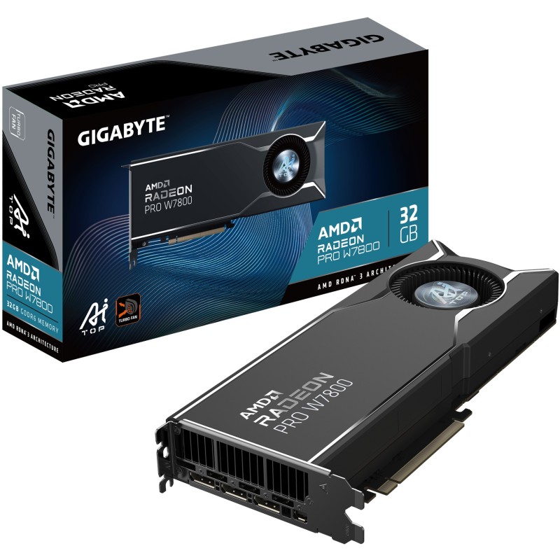 Buy Gigabyte Radeon Pro W7800 AI TOP 32GB GDDR6 DP 3xMini DP - W7800 - DP, 3x Mi... in Cyprus, Nicosia, Limassol, Larnaka, Pafos
