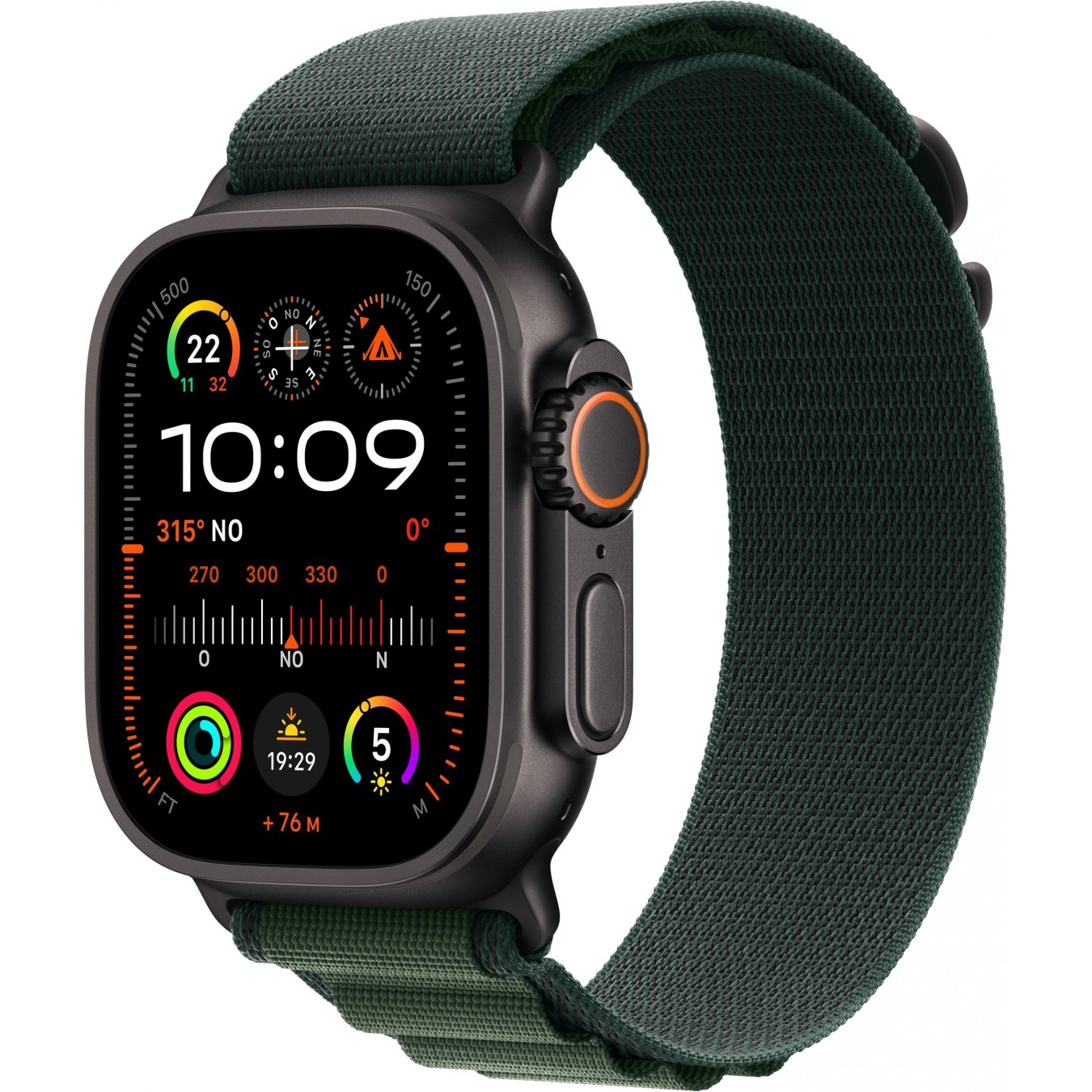 Apple Watch Ultra 2 - (49mm, Black Titanium Case, Dark Green Alpine Loop, Large) — Buy in Cyprus with Fast Delivery