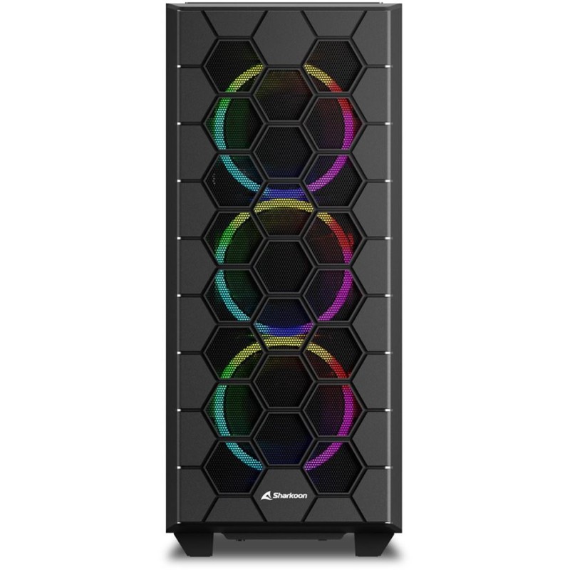 Buy Midi Sharkoon HEX RGB Black - HEX RGB - Mid Tower RGB PC Case in Cyprus, Nicosia, Limassol, Larnaka, Pafos