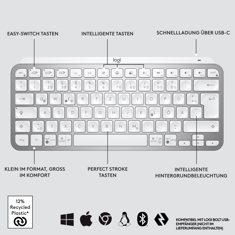 Buy Logitech MX Keys Mini for Mac - Backlit keyboard with macOS legends in Cyprus, Nicosia, Limassol, Larnaka, Pafos