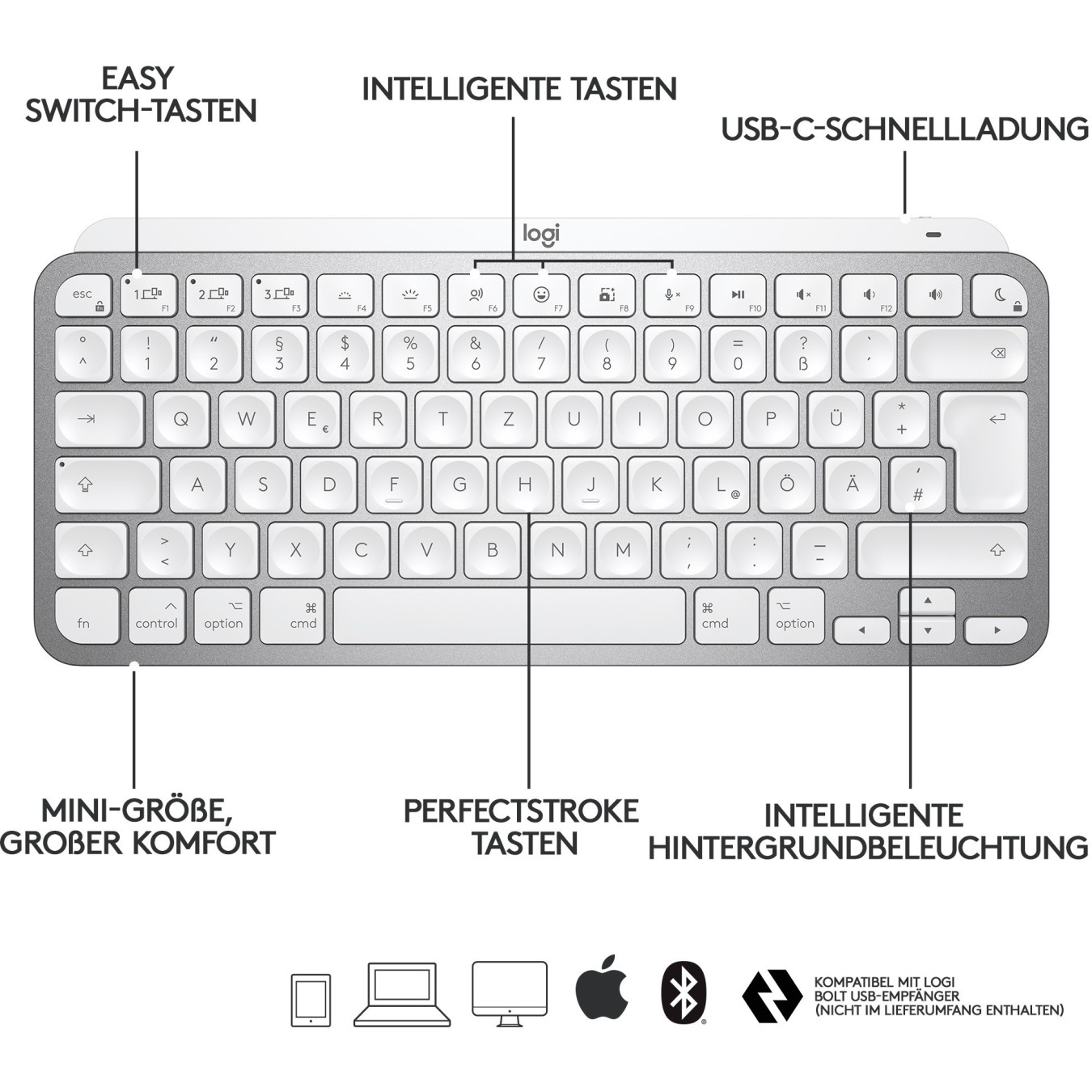 Logitech MX Keys Mini for Mac - Backlit keyboard with macOS legends — Buy in Cyprus with Fast Delivery
