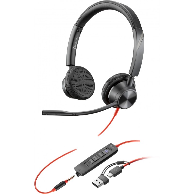 Buy HP Poly Blackwire 3325 Stereo USB-C Headset - 214016-01 - (Black, USB-C, 3.5... in Cyprus, Nicosia, Limassol, Larnaka, Pafos