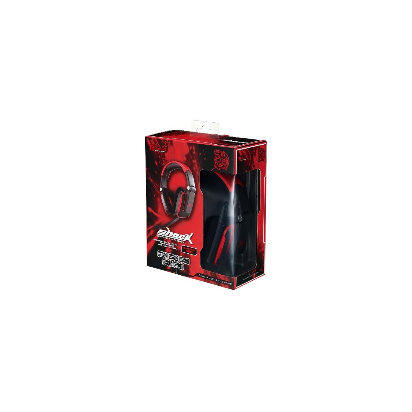 Thermaltake TteSPORTS SHOCK - Royal Red - 3.5mm Stereo Over-ear — Buy in Cyprus with Fast Delivery