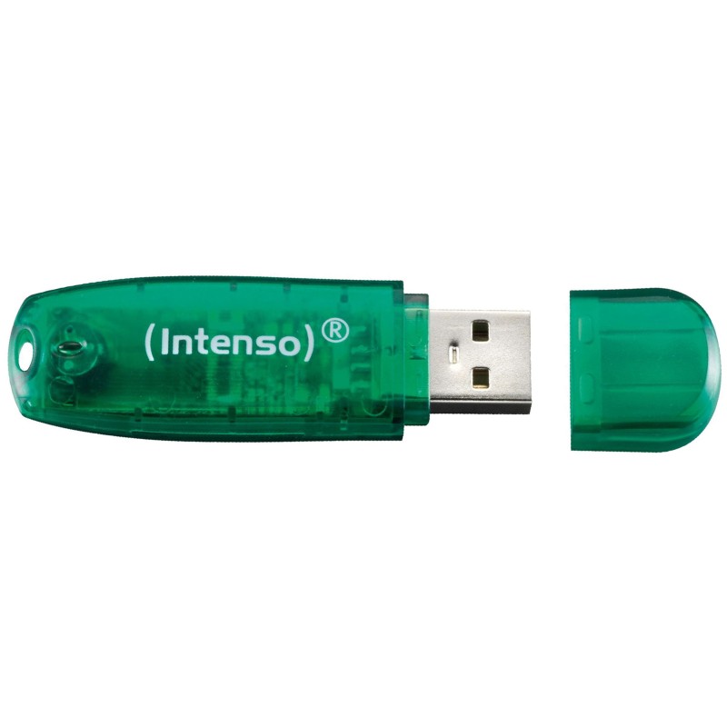 Buy STICK 8GB USB 2.0 Intenso - 3502460 - Rainbow Line Green in Cyprus, Nicosia, Limassol, Larnaka, Pafos