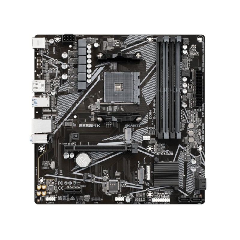 Gigabyte B550M K B550 Micro ATX AM4 Motherboard - 128GB DDR4 PCIe 4.0 (Boxed) — Buy in Cyprus with Fast Delivery