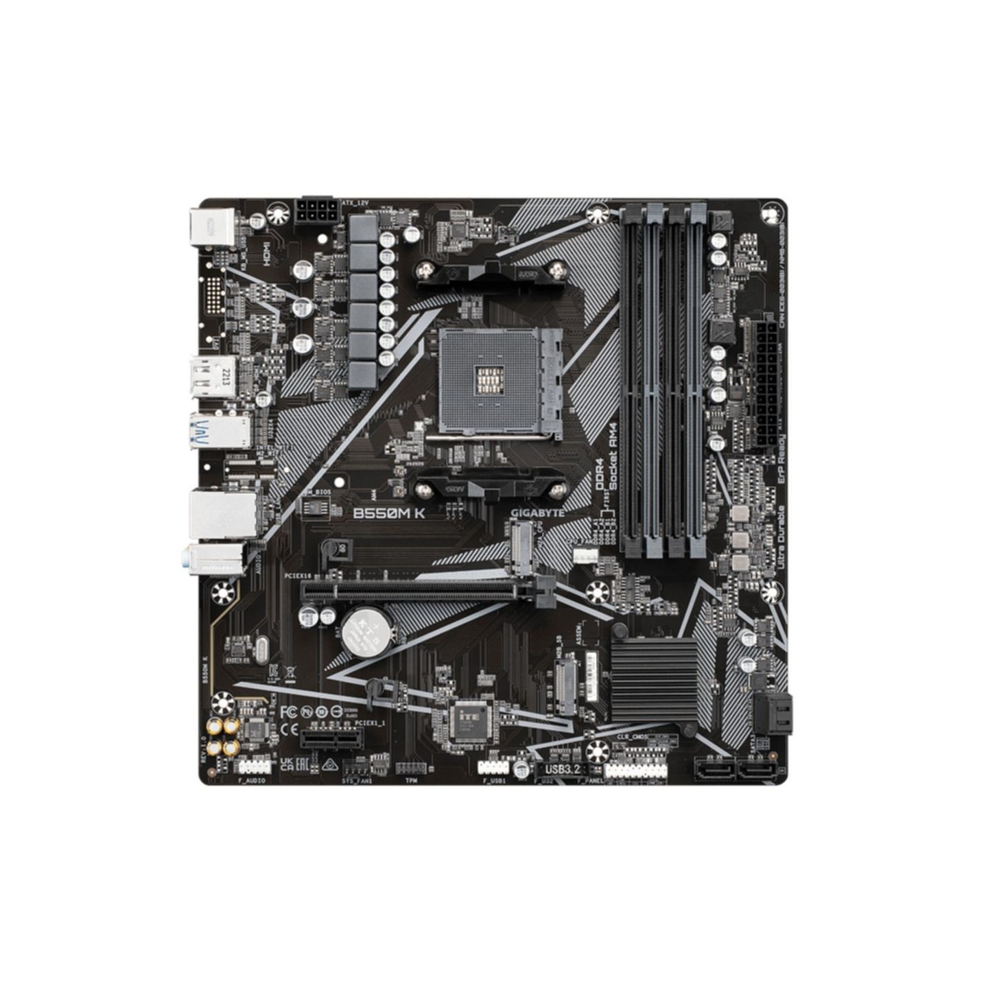 Gigabyte B550M K B550 Micro ATX AM4 Motherboard - 128GB DDR4 PCIe 4.0 (Boxed) — Buy in Cyprus with Fast Delivery