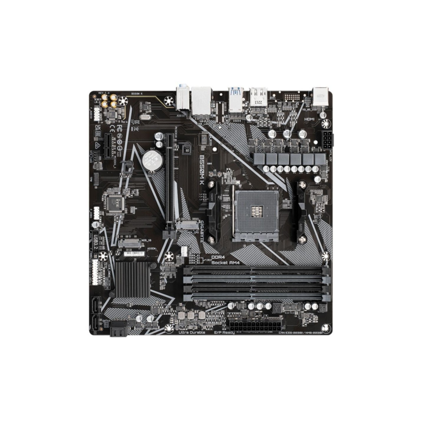 Gigabyte B550M K B550 Micro ATX AM4 Motherboard - 128GB DDR4 PCIe 4.0 (Boxed) — Buy in Cyprus with Fast Delivery