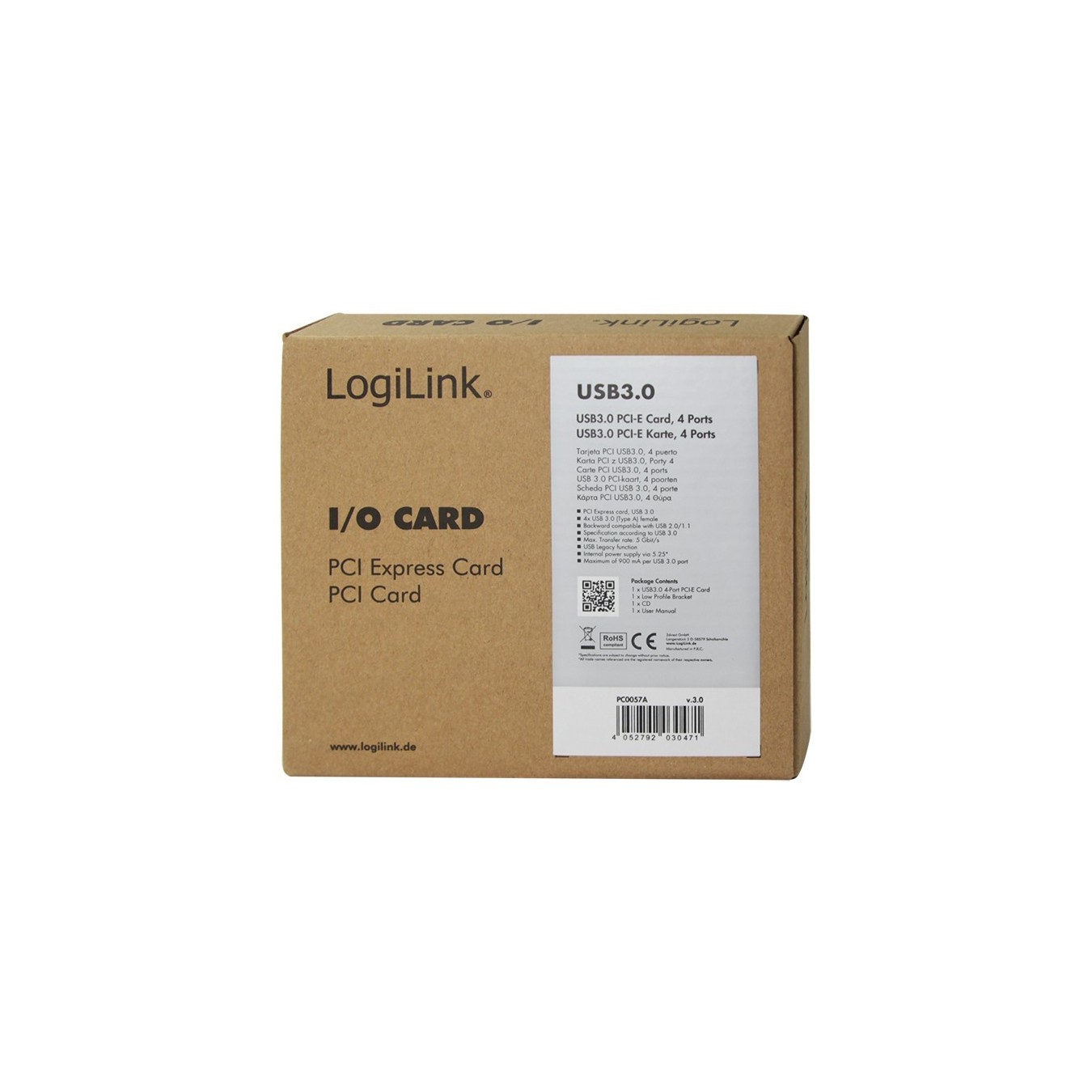 LogiLink 4-Port USB 3.0 PCIe Expansion Card — Buy in Cyprus with Fast Delivery