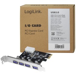 Buy LogiLink 4-Port USB 3.0 PCIe Expansion Card in Cyprus, Nicosia, Limassol, Larnaka, Pafos