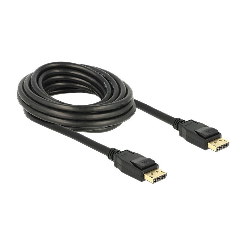 Buy Delock DisplayPort 1.2 Cable DP Male to DP Male 5 m Black 4K - (Color: Black... in Cyprus, Nicosia, Limassol, Larnaka, Pafos