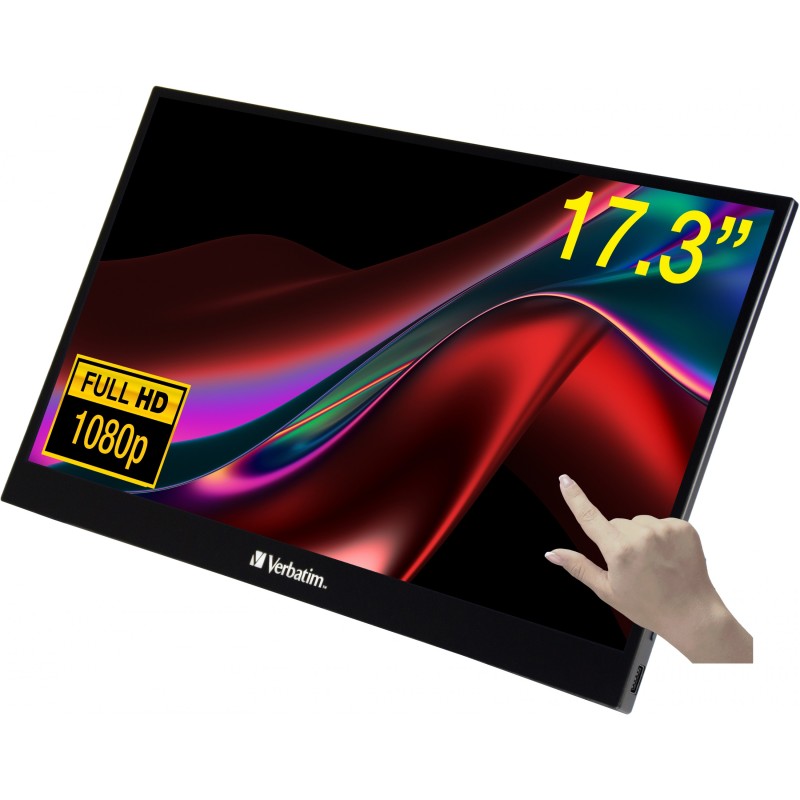 Buy Verbatim Portable Touchscreen Monitor - PMT-17 - 17.3" FullHD in Cyprus, Nicosia, Limassol, Larnaka, Pafos