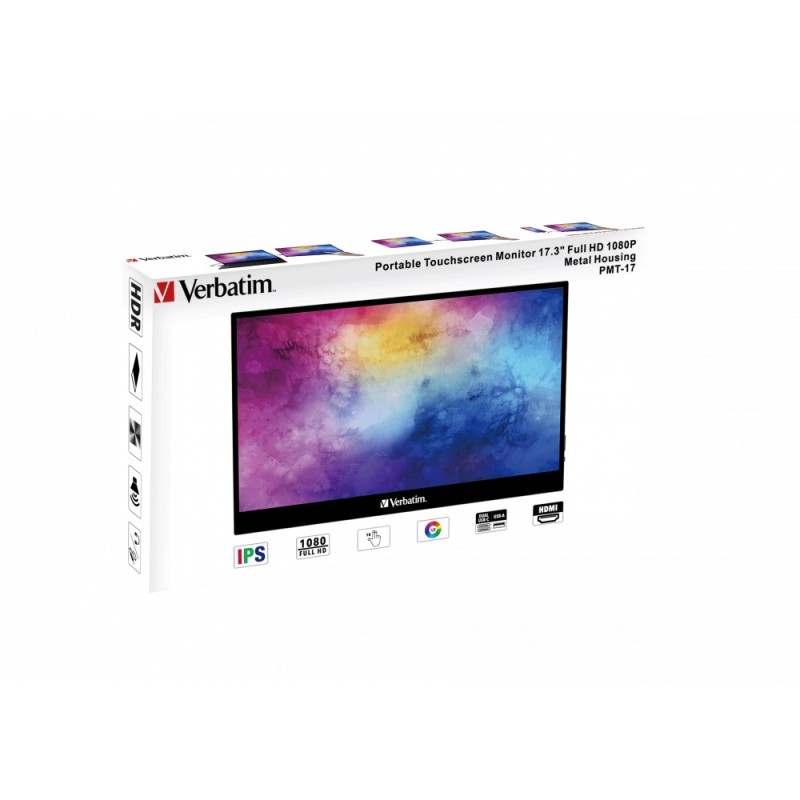 Buy Verbatim Portable Touchscreen Monitor - PMT-17 - 17.3" FullHD in Cyprus, Nicosia, Limassol, Larnaka, Pafos