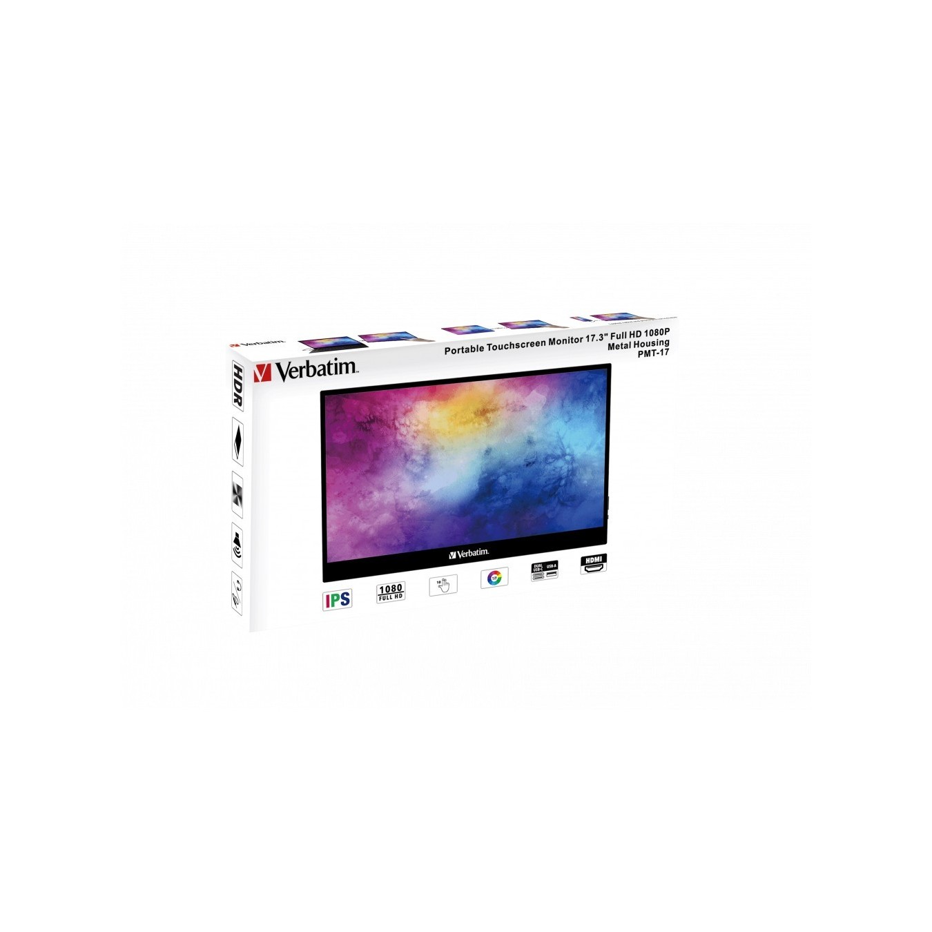 Verbatim Portable Touchscreen Monitor - PMT-17 - 17.3" FullHD — Buy in Cyprus with Fast Delivery