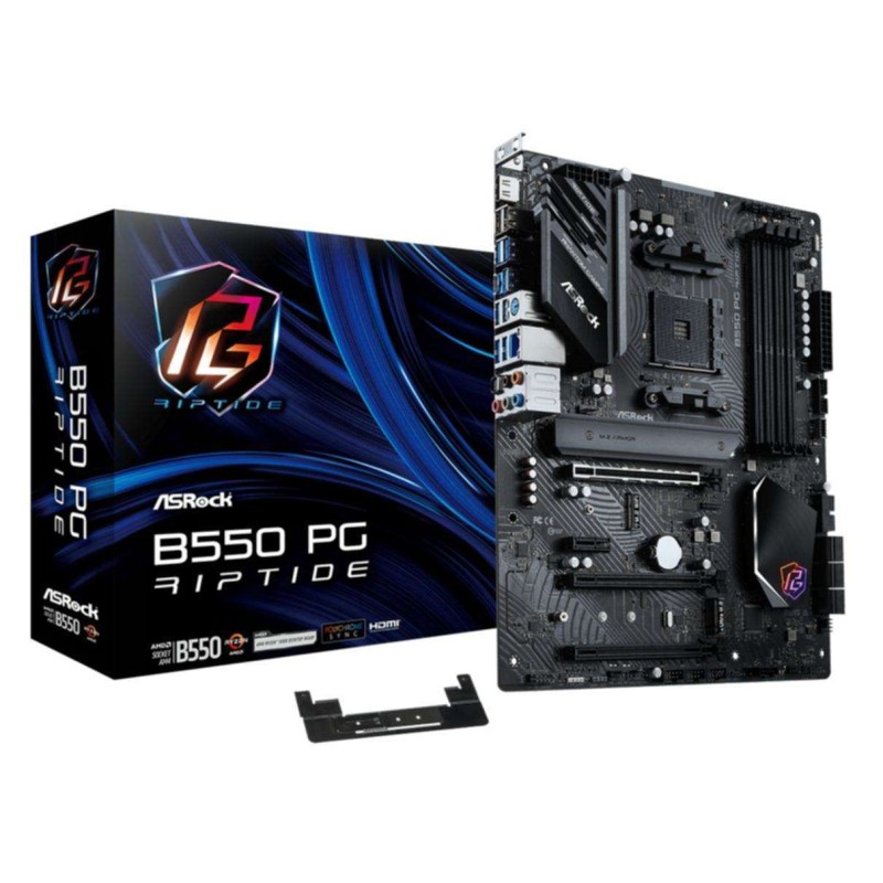 Buy ASRock B550 Phantom Gaming Riptide - AM4 ATX Motherboard - DDR4, 128GB, 2x M... in Cyprus, Nicosia, Limassol, Larnaka, Pafos