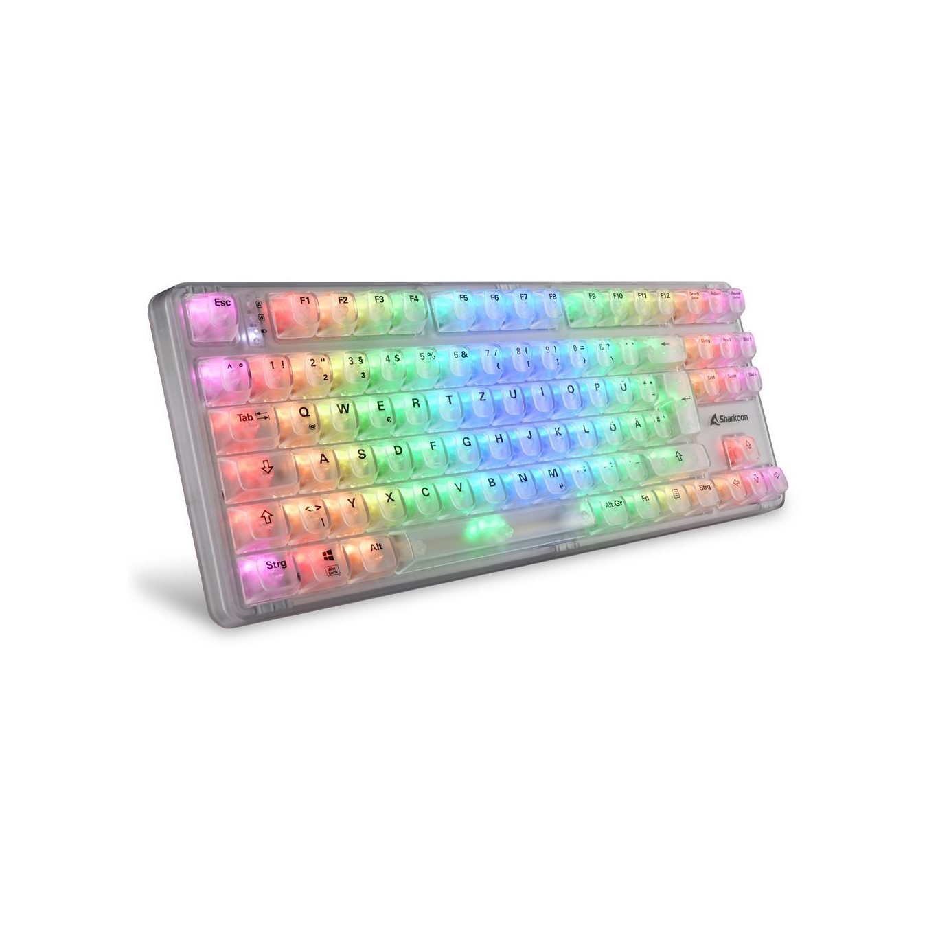 Sharkoon Crystal Shark White DE Gaming Keyboard - Characteristics (White) — Buy in Cyprus with Fast Delivery