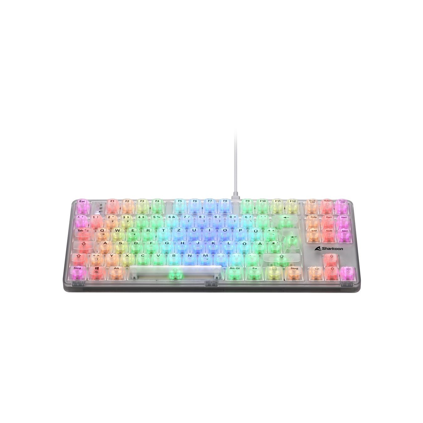 Sharkoon Crystal Shark White DE Gaming Keyboard - Characteristics (White) — Buy in Cyprus with Fast Delivery