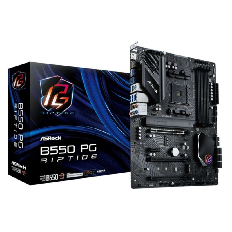 Buy ASRock B550 Phantom Gaming Riptide - AM4 ATX Motherboard - DDR4, 128GB, 2x M... in Cyprus, Nicosia, Limassol, Larnaka, Pafos