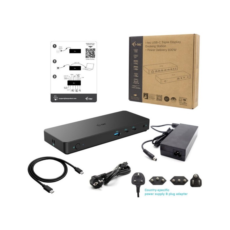 Buy D I-TEC USB-C Gen2 Thunderbolt 3 Docking Station - TB3 Dock in Cyprus, Nicosia, Limassol, Larnaka, Pafos