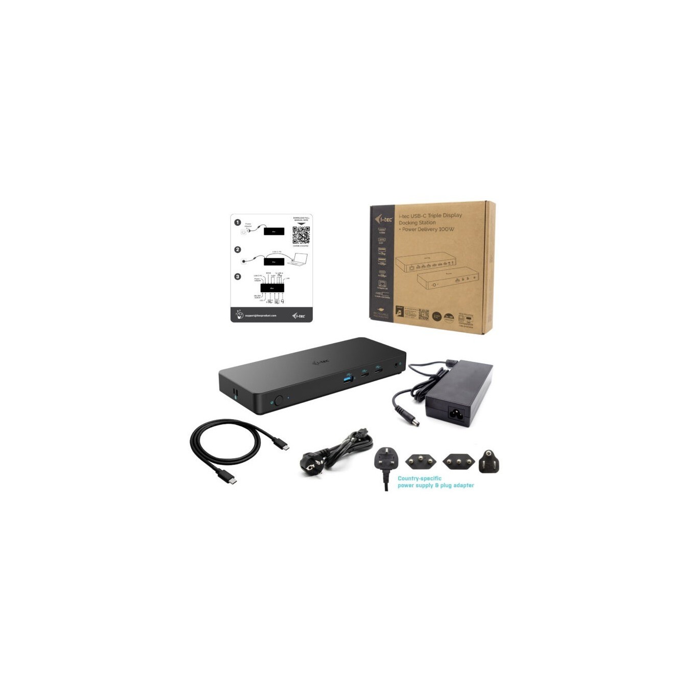 D I-TEC USB-C Gen2 Thunderbolt 3 Docking Station - TB3 Dock — Buy in Cyprus with Fast Delivery