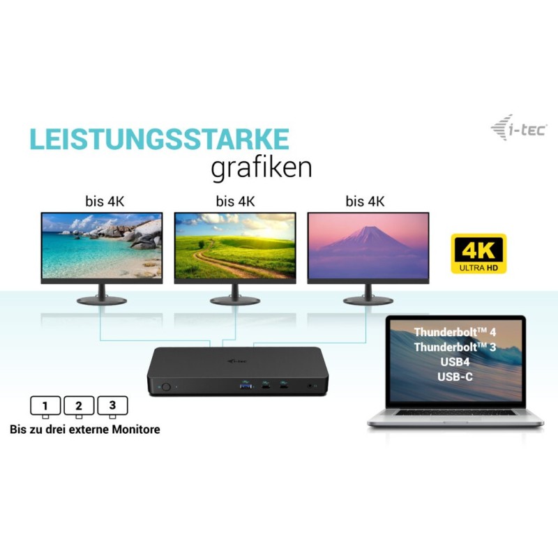 Buy D I-TEC USB-C Gen2 Thunderbolt 3 Docking Station - TB3 Dock in Cyprus, Nicosia, Limassol, Larnaka, Pafos