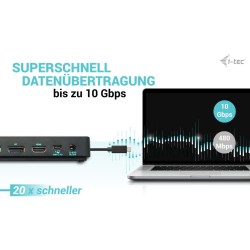 Buy D I-TEC USB-C Gen2 Thunderbolt 3 Docking Station - TB3 Dock in Cyprus, Nicosia, Limassol, Larnaka, Pafos