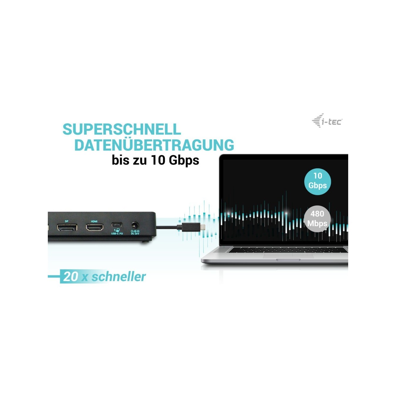 D I-TEC USB-C Gen2 Thunderbolt 3 Docking Station - TB3 Dock — Buy in Cyprus with Fast Delivery