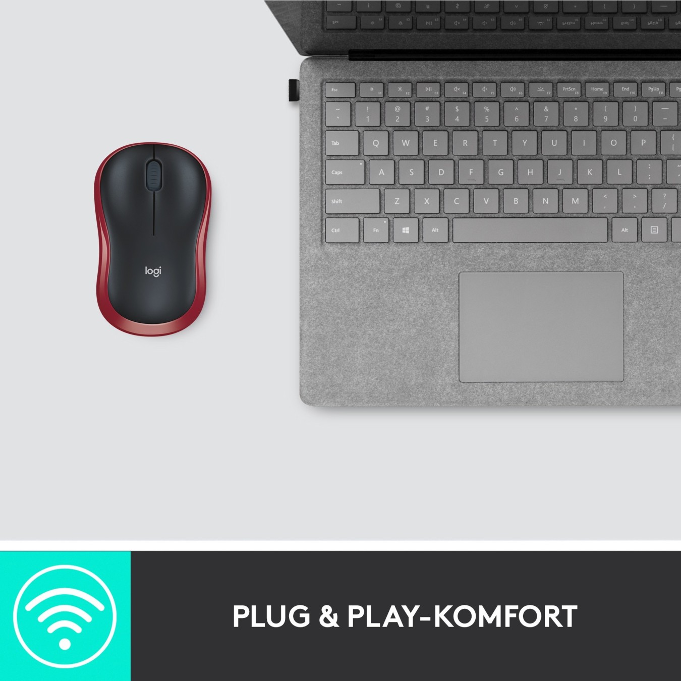 Logitech M185 Wireless Mouse - M185 - Red — Buy in Cyprus with Fast Delivery