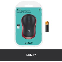 Logitech M185 Wireless Mouse - M185 - Red — Buy in Cyprus with Fast Delivery