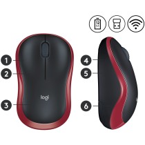 Logitech M185 Wireless Mouse - M185 - Red — Buy in Cyprus with Fast Delivery