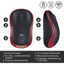 Logitech M185 Wireless Mouse - M185 - Red — Buy in Cyprus with Fast Delivery