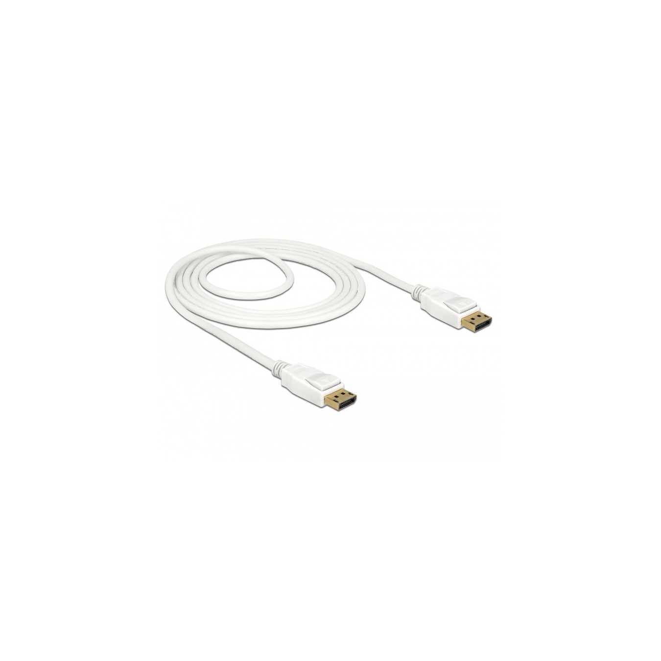 Delock DisplayPort 1.2 Cable - DP Plug to DP Plug - 4K 60 Hz - 1.5 m - White — Buy in Cyprus with Fast Delivery