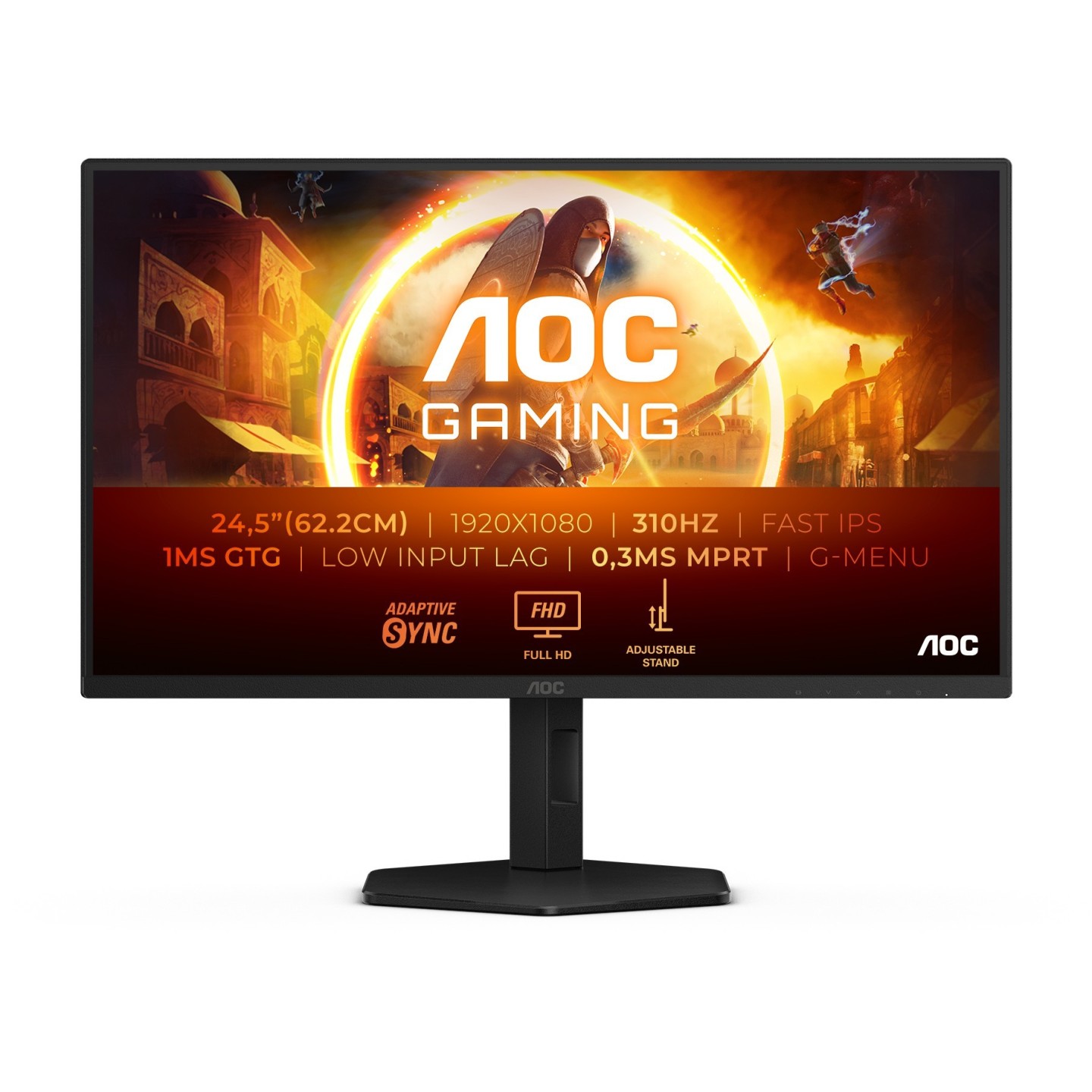 AOC 25G4SXU 24.5" FHD Fast IPS 310Hz Gaming Monitor - 2xHDMI 2.0 + DP1.4 (Boxed) — Buy in Cyprus with Fast Delivery