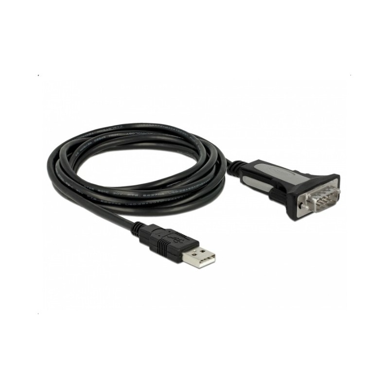 Buy DELOCK USB 2.0 Type-A to Serial RS-232 DB9 Adapter - 3 m Cable in Cyprus, Nicosia, Limassol, Larnaka, Pafos