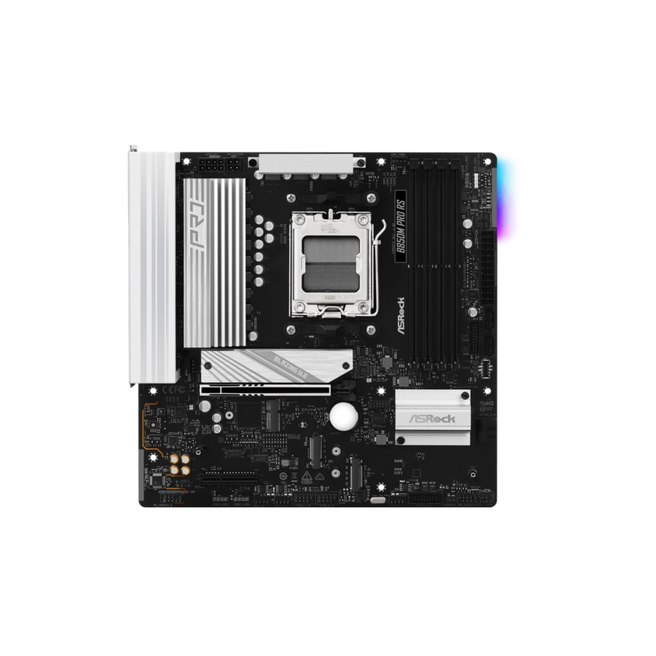 ASRock B850M Pro RS - B850M Pro RS - AM5 microATX, DDR5, 256GB, PCIe 5.0, HDMI 2.1, 2.5GbE, Black