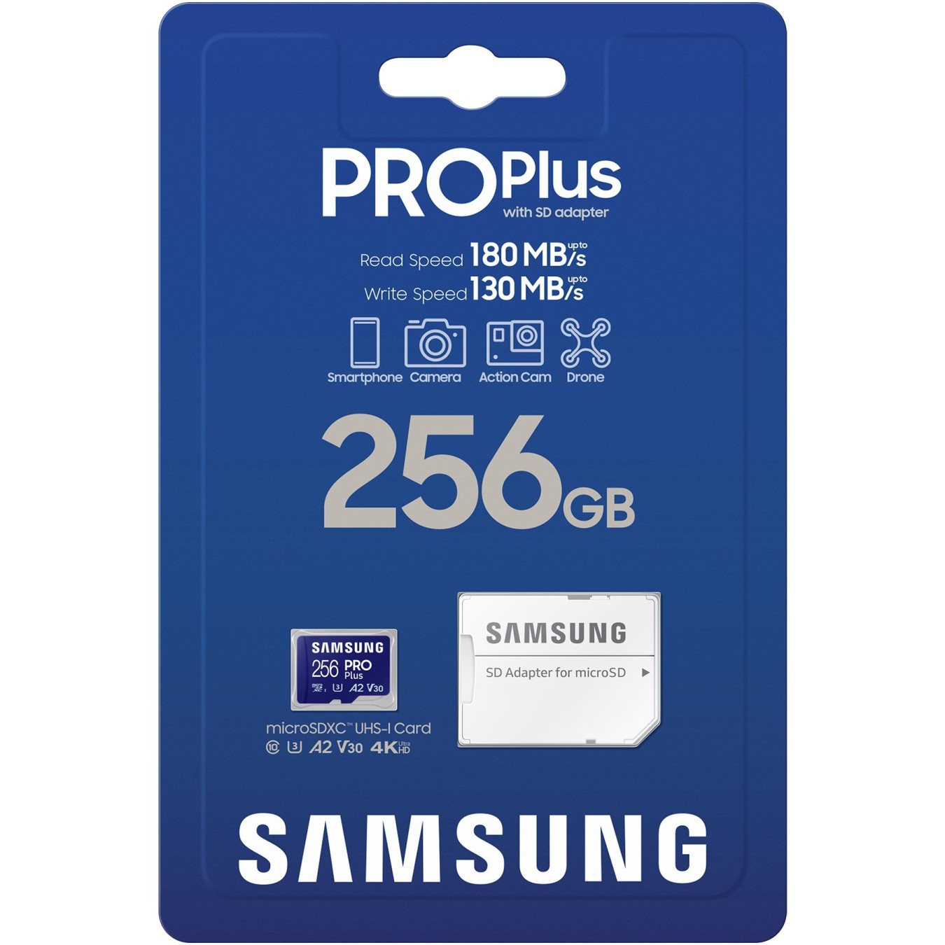 Samsung PRO Plus microSD Card - 256GB - UHS-I U3 Full HD 4K UHD — Buy in Cyprus with Fast Delivery