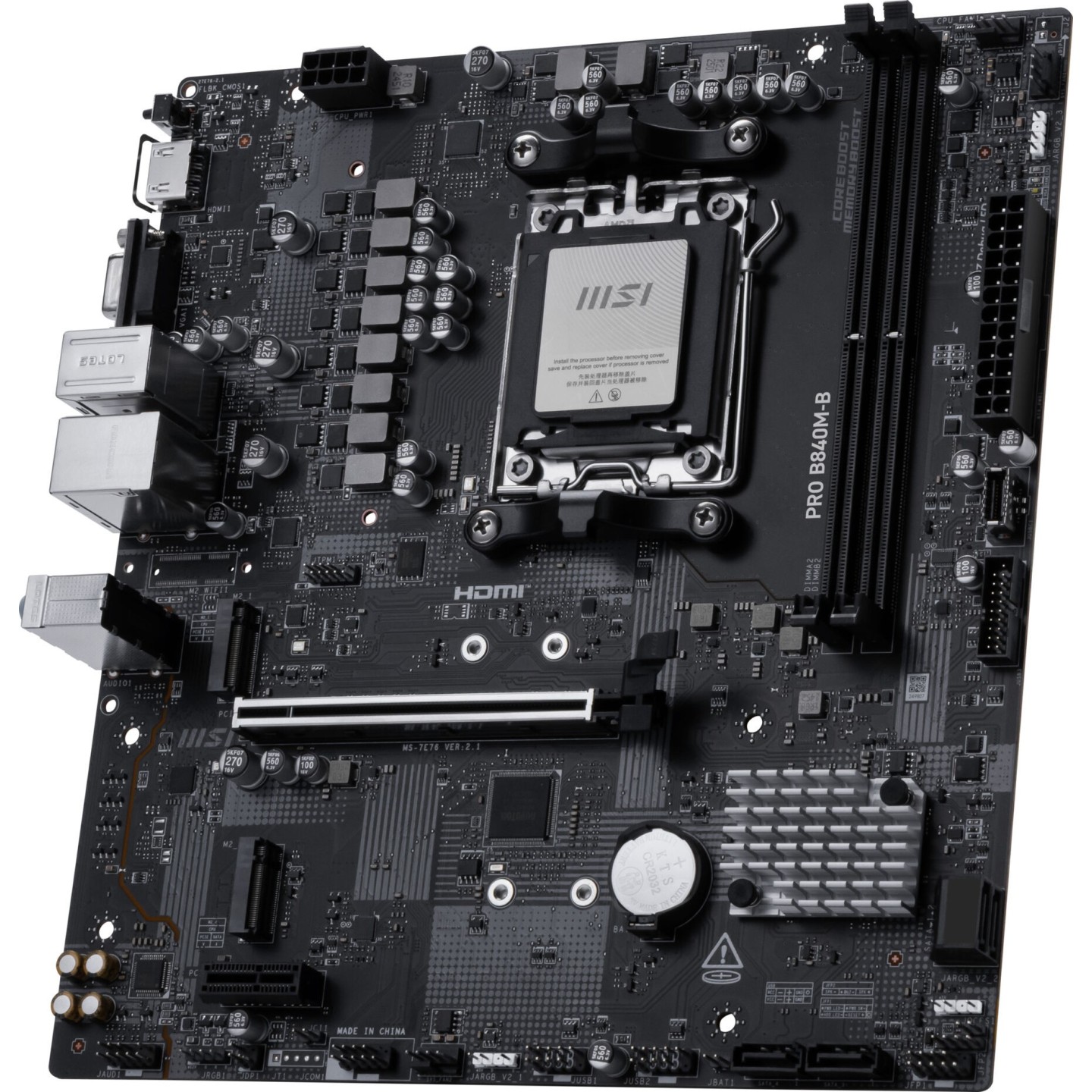 MSI PRO B840M-B AM5 Micro-ATX Motherboard - DDR5 128GB PCIe 4.0 2.5Gb LAN (Boxed) — Buy in Cyprus with Fast Delivery